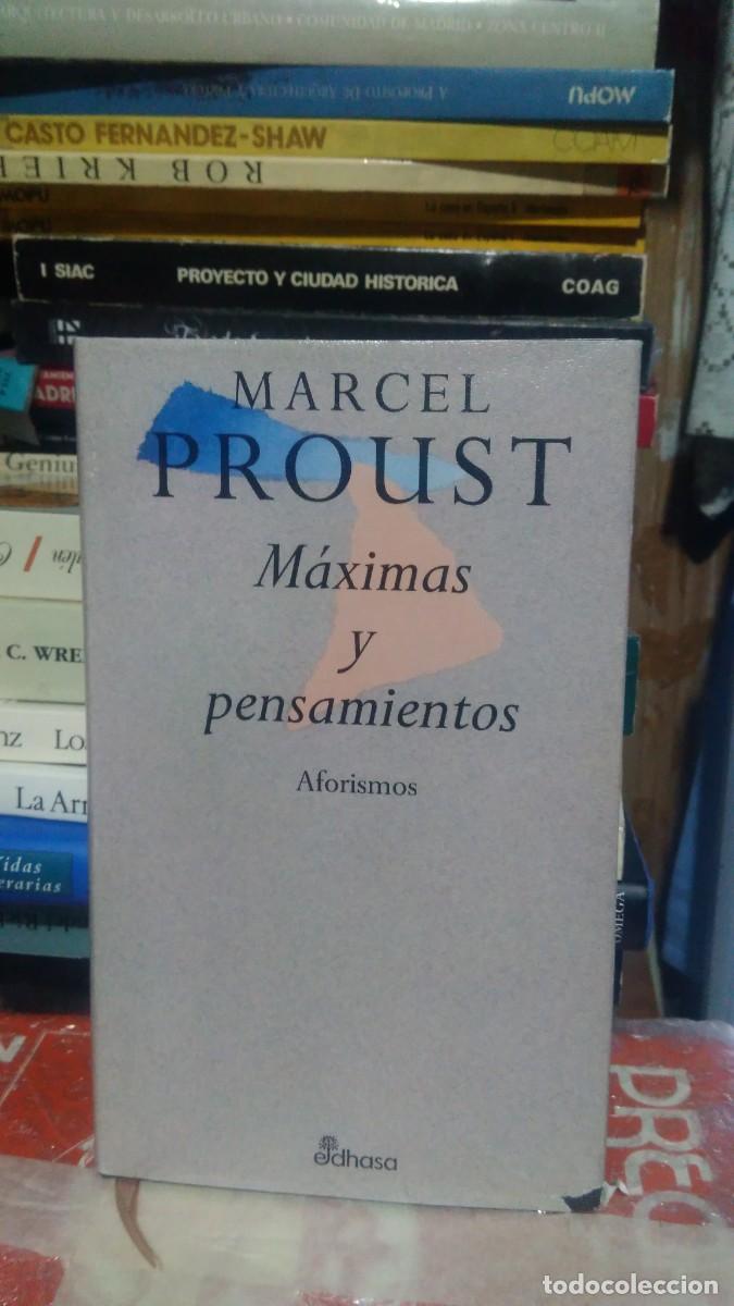 Libros de segunda mano: MAXIMAS Y PENSAMIENTOS, AFORISMOS, MARCEL PROUST, ED. EDHASA - Foto 1