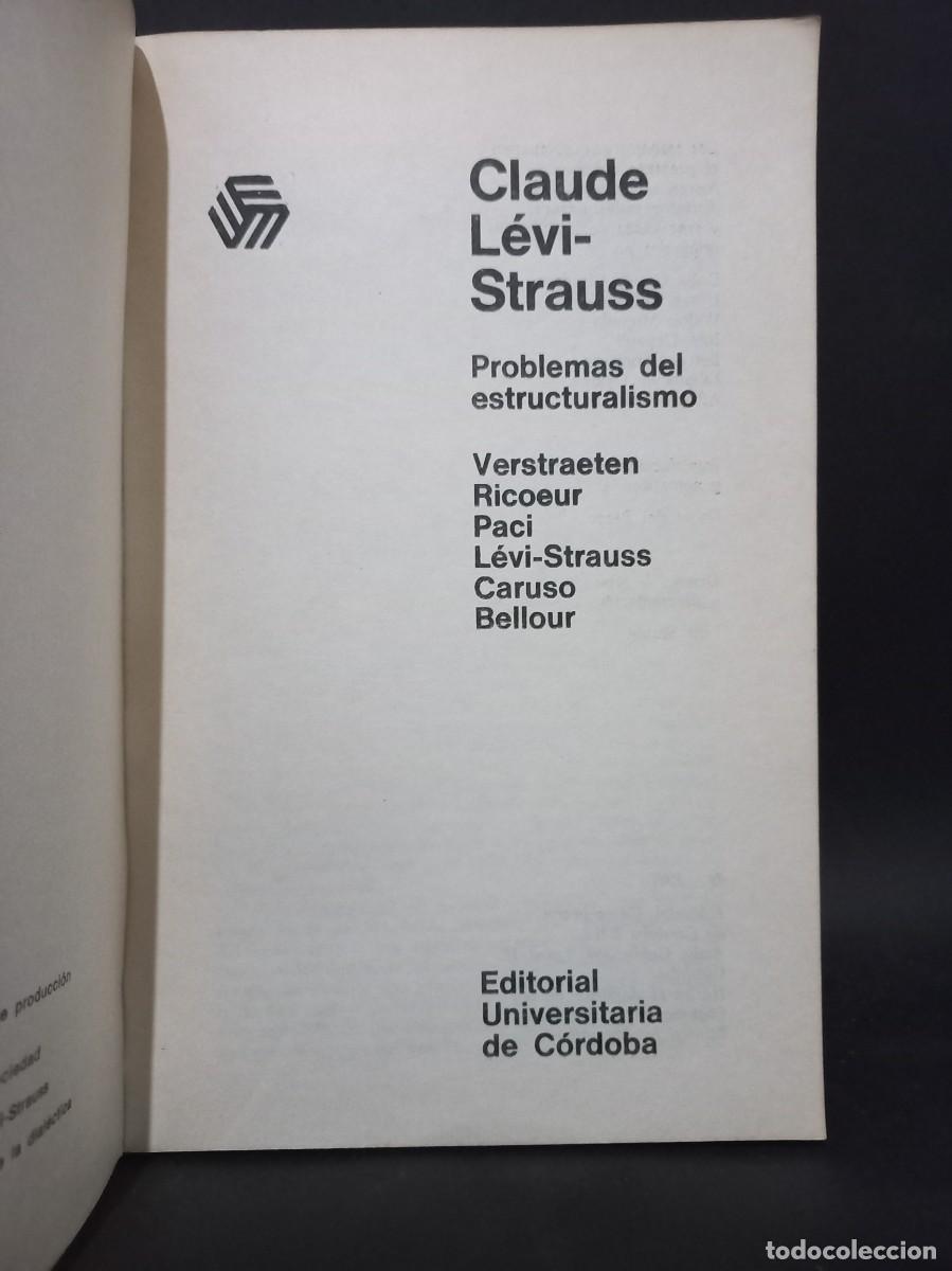 Libros de segunda mano: CLAUDE L&Eacute;VI-STRAUSS - PROBLEMAS DEL ESTRUCTURALISMO - 1967 - Foto 2