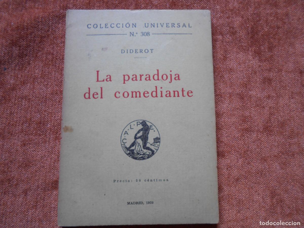 Libros de segunda mano: LA PARADOJA DEL COMEDIANTE -Diderot-1920 - Foto 1