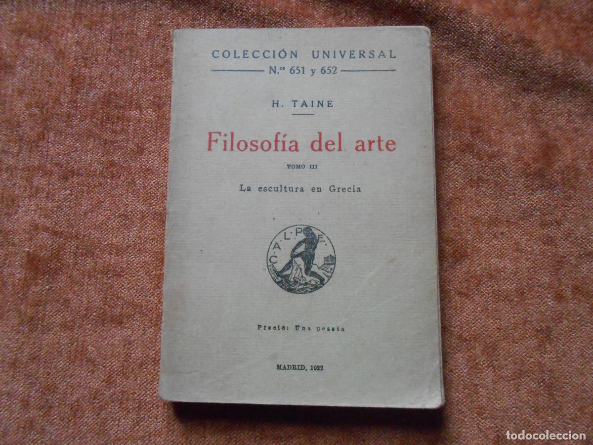 Libros de segunda mano: FILOSOFIA DEL ARTE - Foto 1