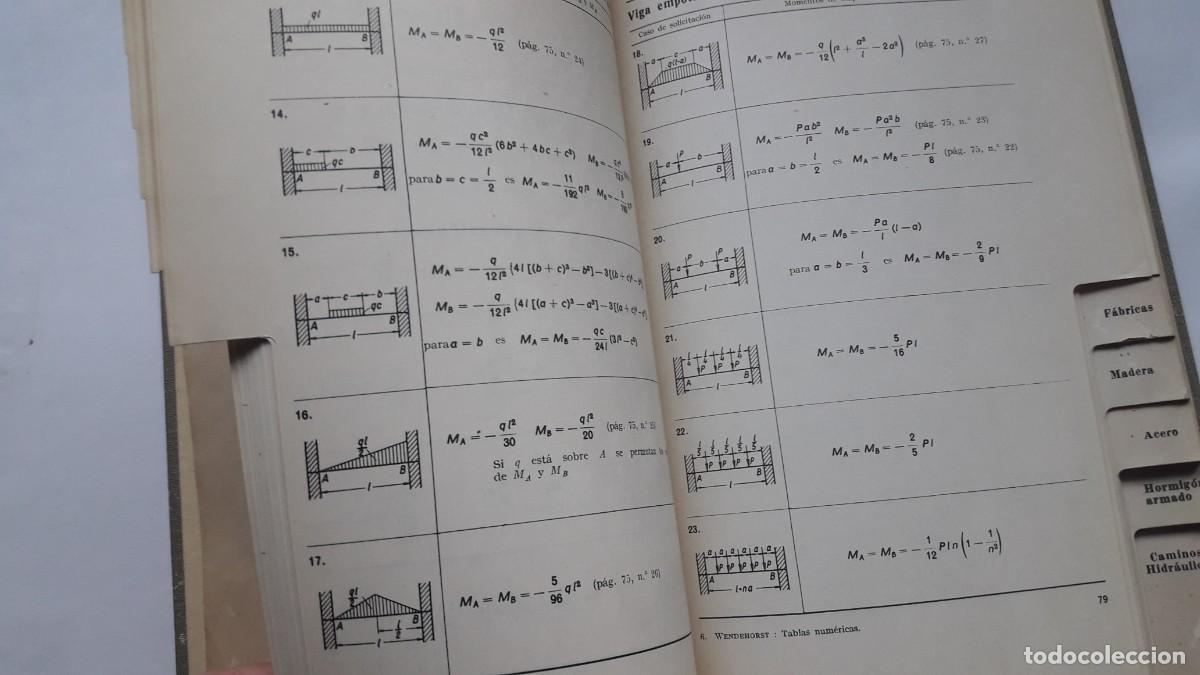 Libros de segunda mano: TABLAS NUM&Eacute;RICAS PARA LA CONSTRUCCI&Oacute;N, (R. WENDEHORST, 1961) - Foto 6