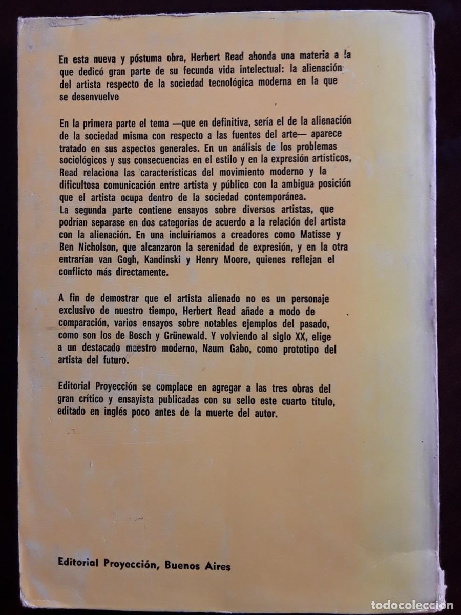 Libros de segunda mano: Arte y alienaci&oacute;n - Herbert Read - Foto 2