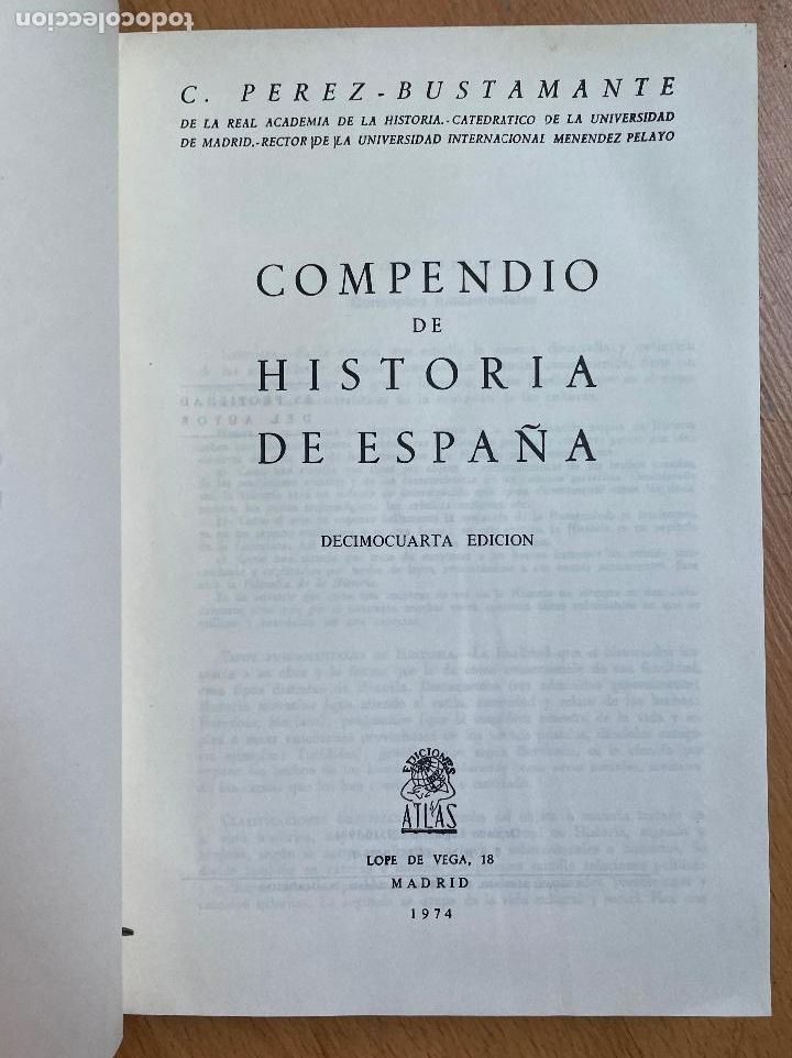Libros de segunda mano: COMPENDIO DE HISTORIA DE ESPA&Ntilde;A, Perez Bustamante - Foto 2