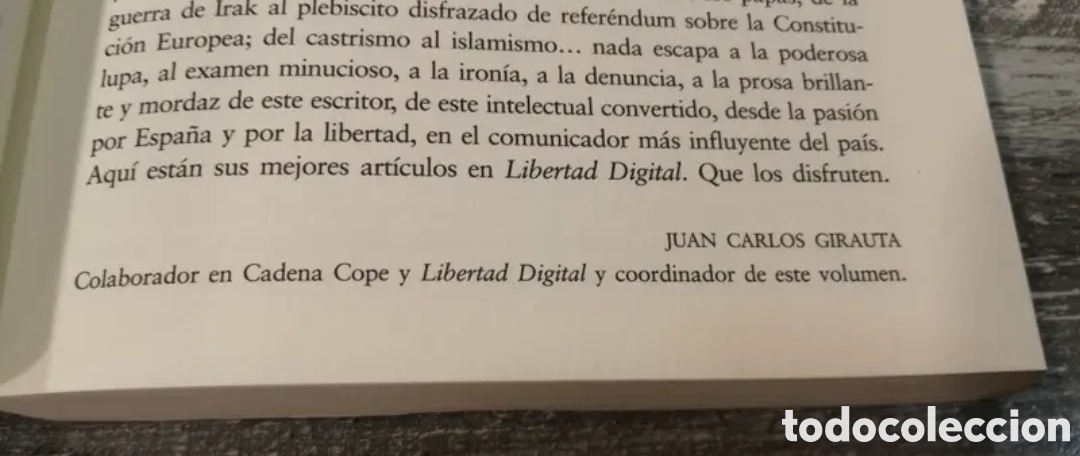 Libros de segunda mano: Espa&ntilde;a y Libertad Art&iacute;culos Jim&eacute;nez Losantos - Foto 9