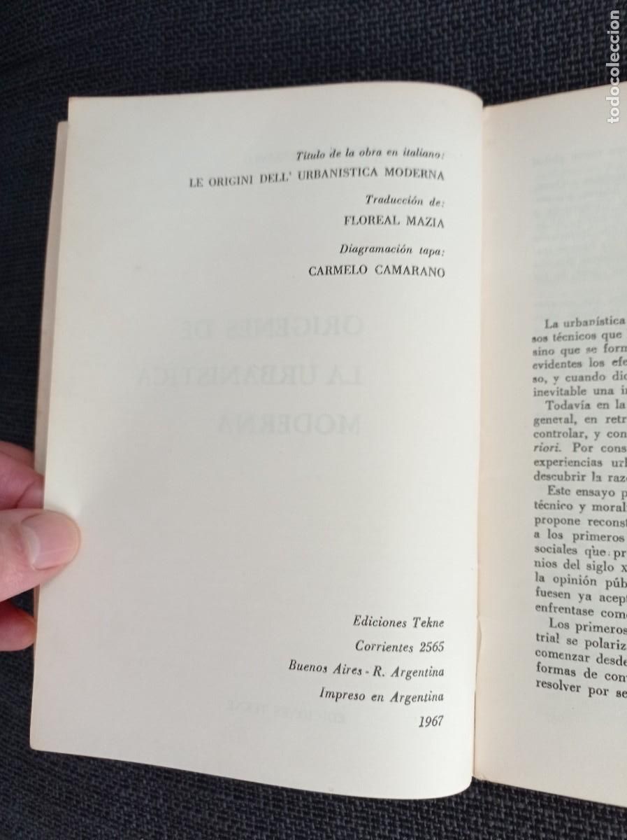 Libros de segunda mano: Libro Or&iacute;genes de la urban&iacute;stica moderna. Leonardo Benevolo. Ediciones Tekne 1976. - Foto 6