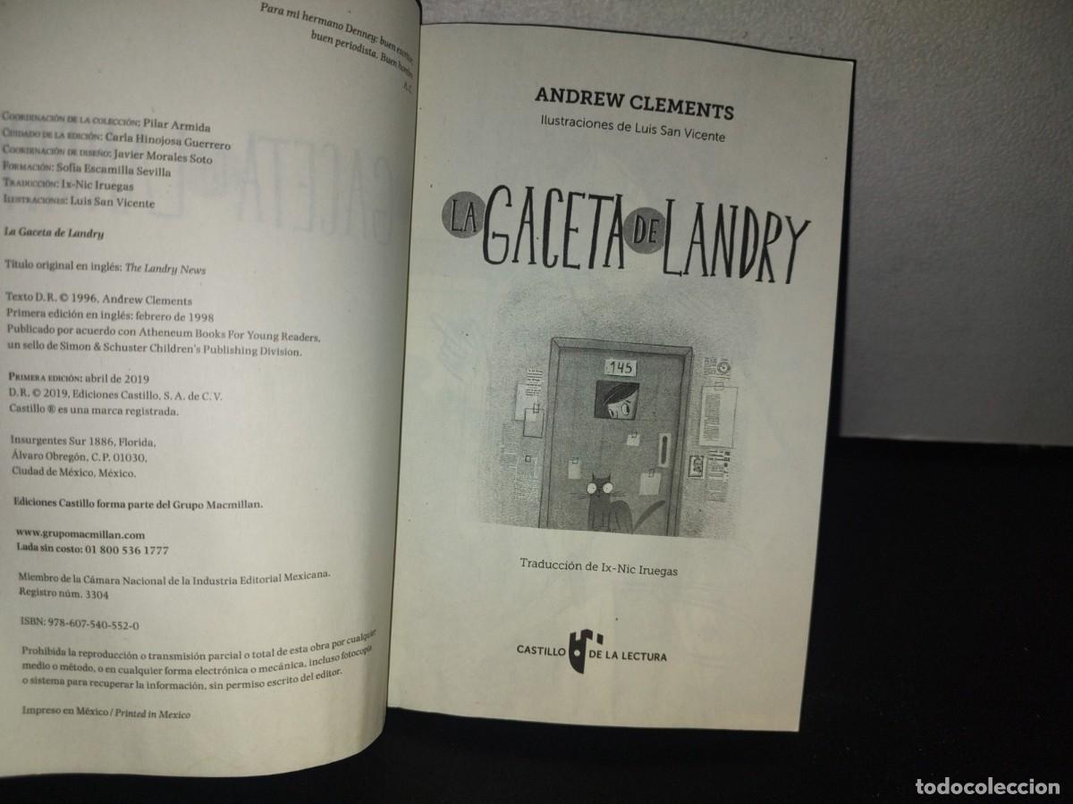 Libros de segunda mano: 129- LA GACETA DE LANDRY - ANDREW CLEMENTS - - Foto 5
