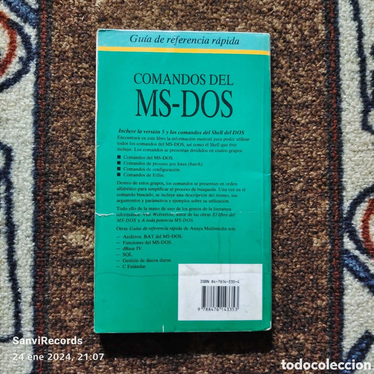 Libros de segunda mano: COMANDOS MS-DOS, GU&Iacute;A DE REFERENCIA R&Aacute;PIDA (ANAYA) - Foto 2