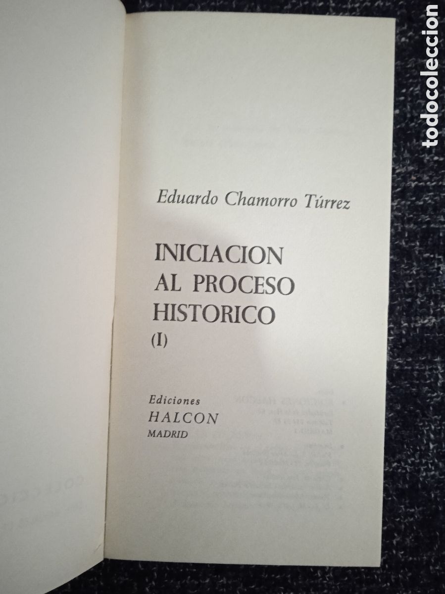 Libros de segunda mano: INICIACI&Oacute;N AL PROCESO HIST&Oacute;RICO. 1&ordm;. / E. CHAMORRO. -ED. EDICIONES HALC&Oacute;N. -. 1&ordf; EDICI&Oacute;N. - Foto 2