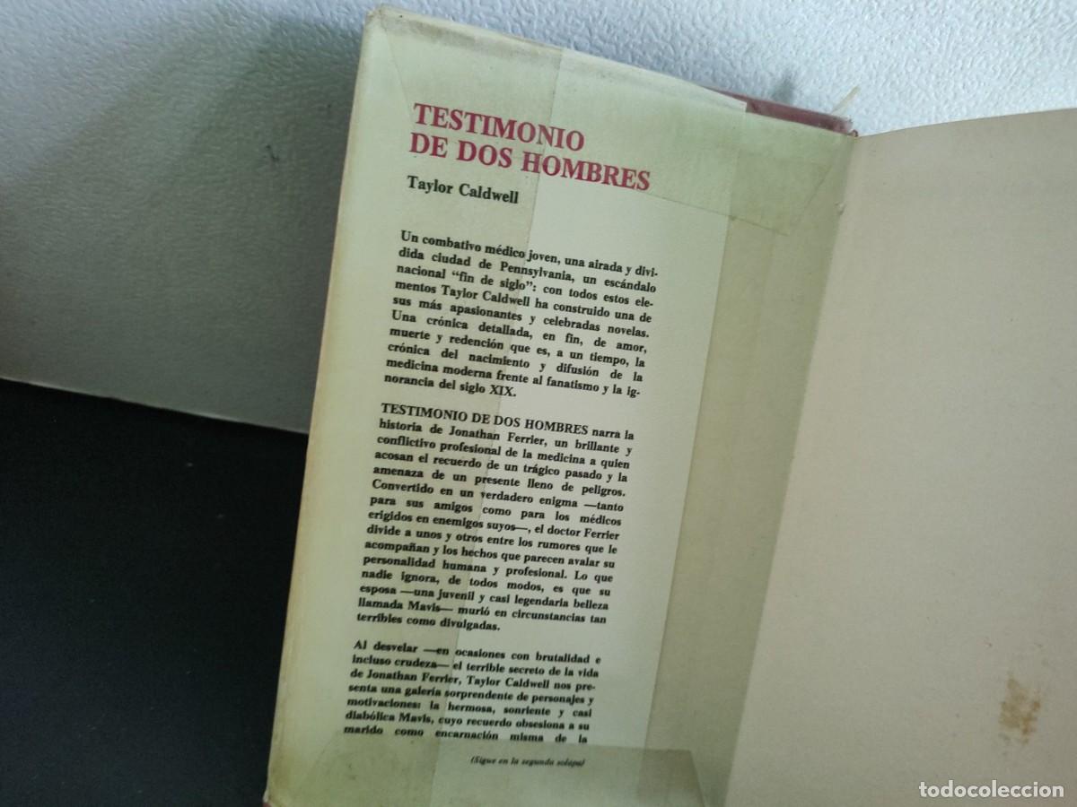 Libros de segunda mano: 129- TESTIMONIO DE DOS HOMBRES - TAYLOR CALDWELL - 1976 - Foto 4