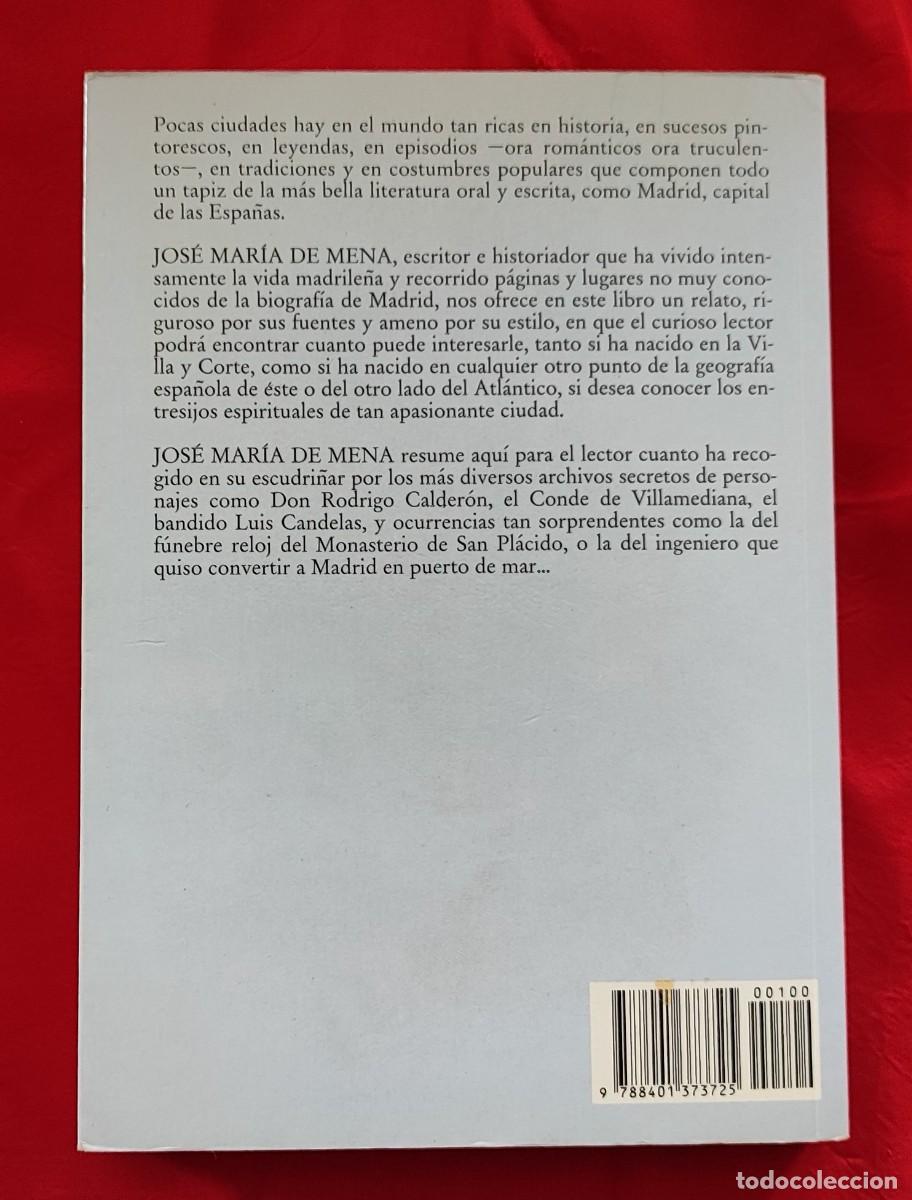 Libros de segunda mano: JOS&Eacute; MAR&Iacute;A DE MENA .- LEYENDAS Y MISTERIOS DE MADRID. - Foto 2