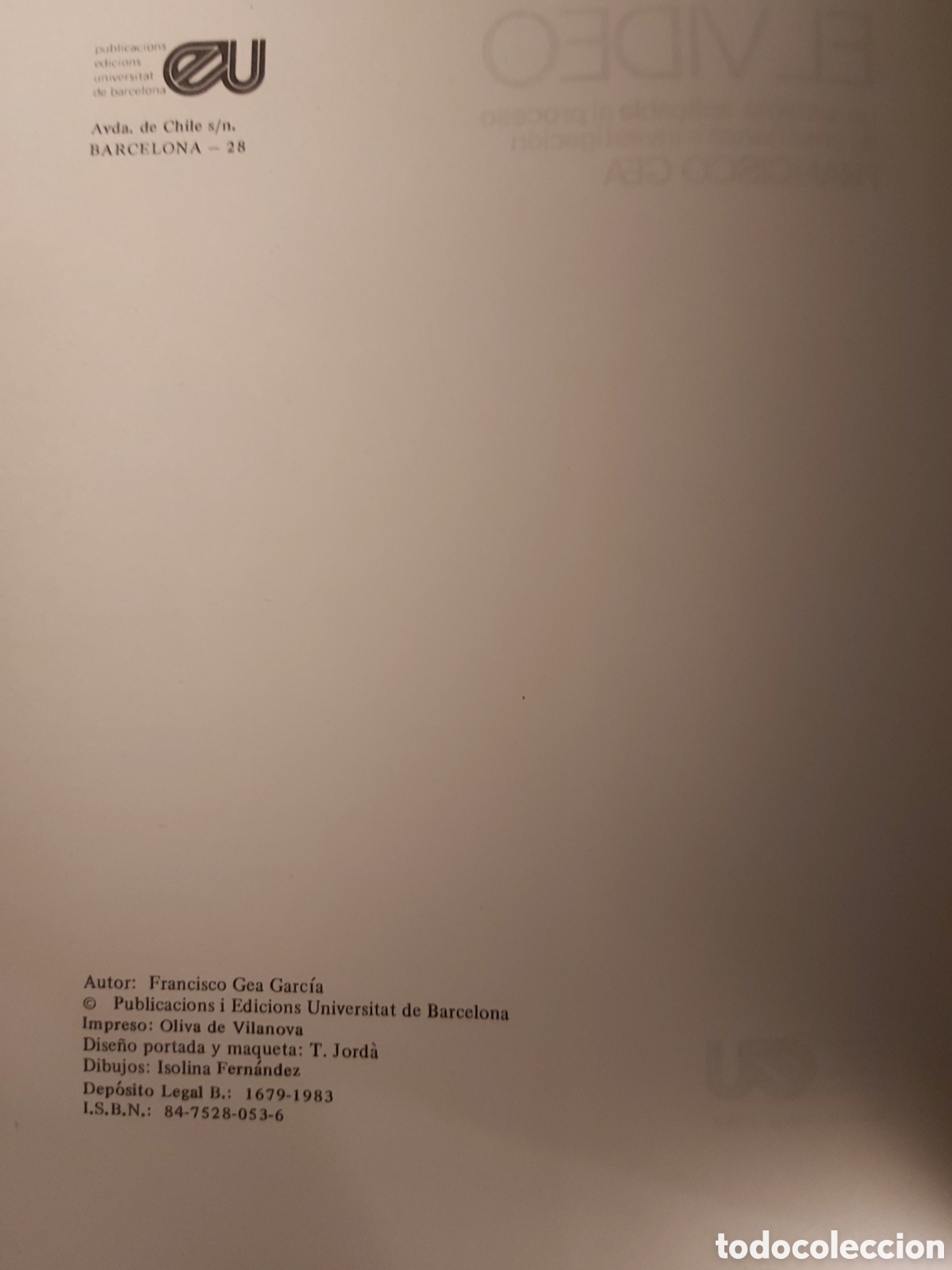 Libros de segunda mano: EL VIDEO $ FRANCISCO GEA $ EDICIONES UNIVERSITAT $ 1983 - Foto 3