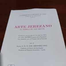 Libros de segunda mano: ARTE JEREZANO EL TEMPLO DE SAN MIGUEL