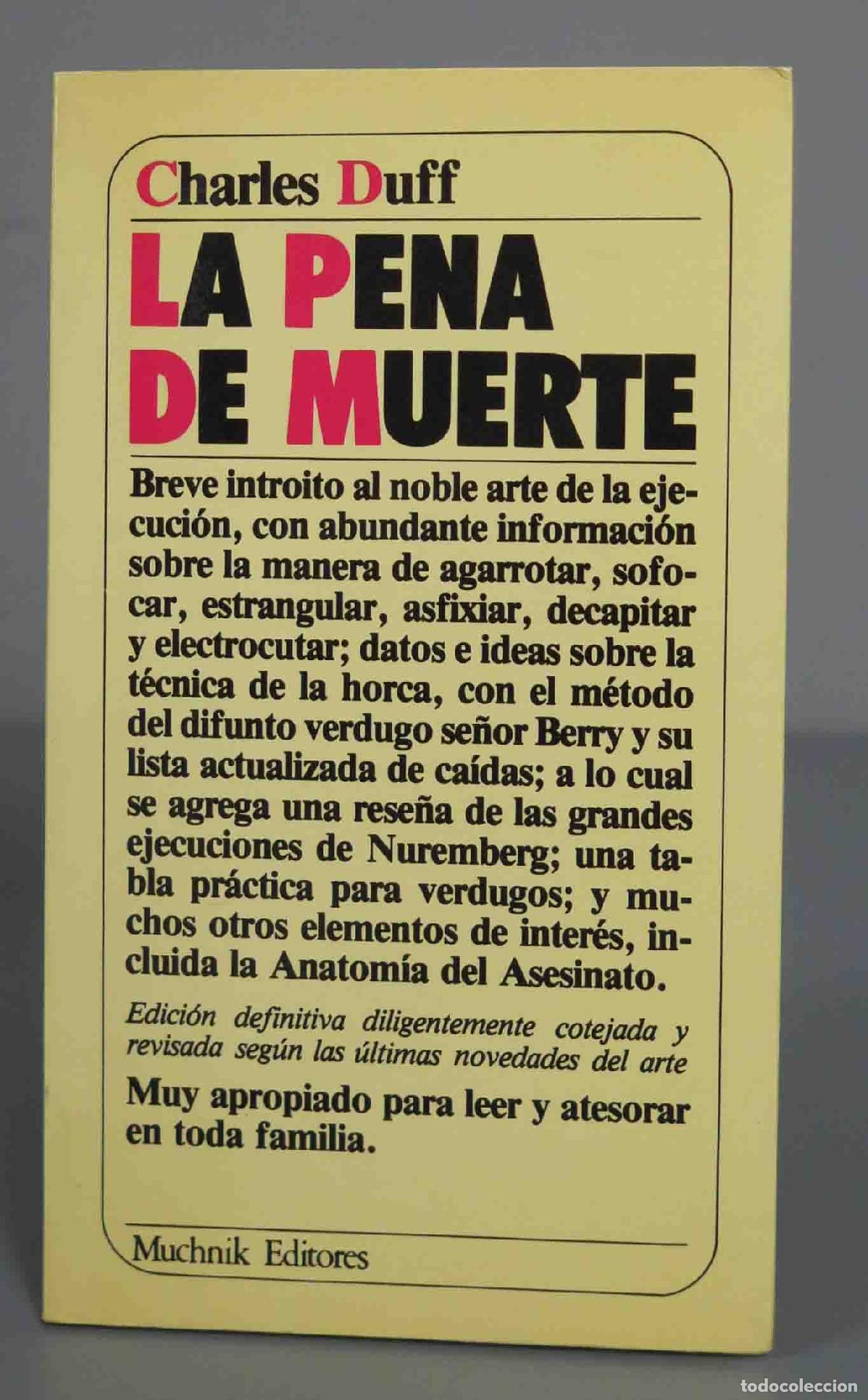Libros de segunda mano: La pena de muerte. Duff - Foto 1