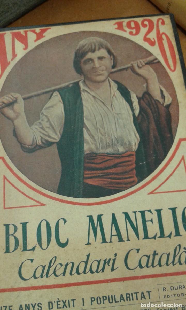 Libros de segunda mano: BLOC MANELIC calendari catal&agrave; any buen estado1926 - Foto 1