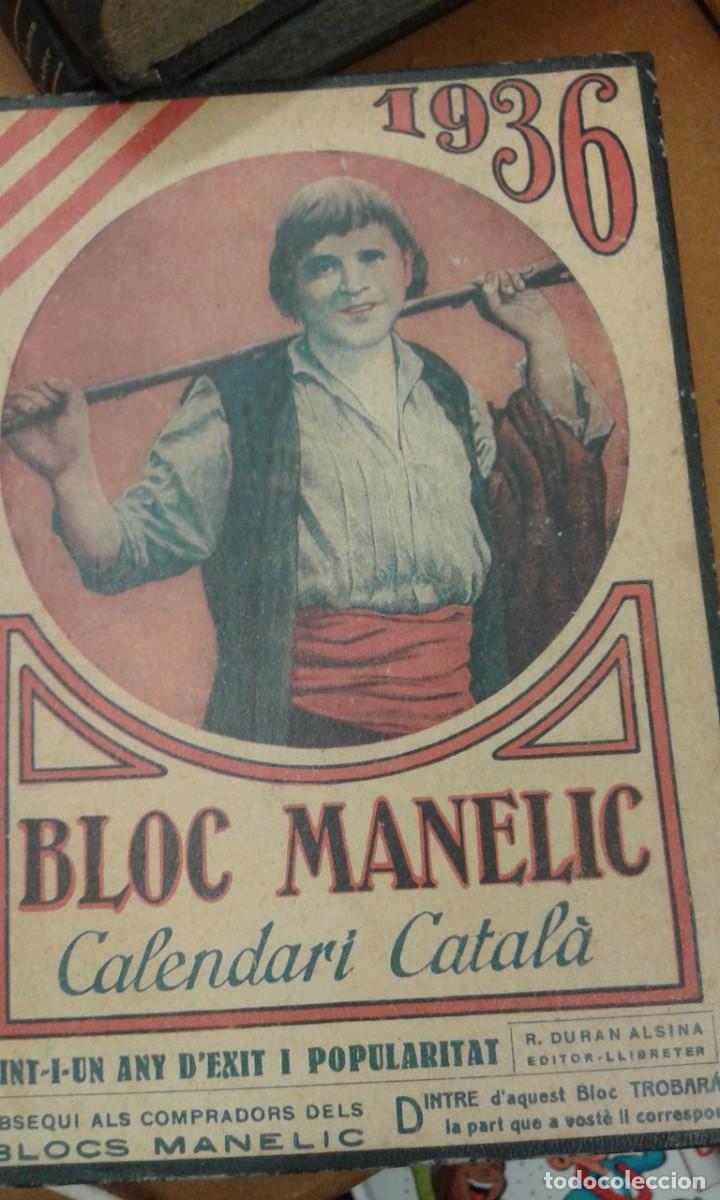 Libros de segunda mano: BLOC MANELIC calendari catal&agrave; any 1936 - Foto 1