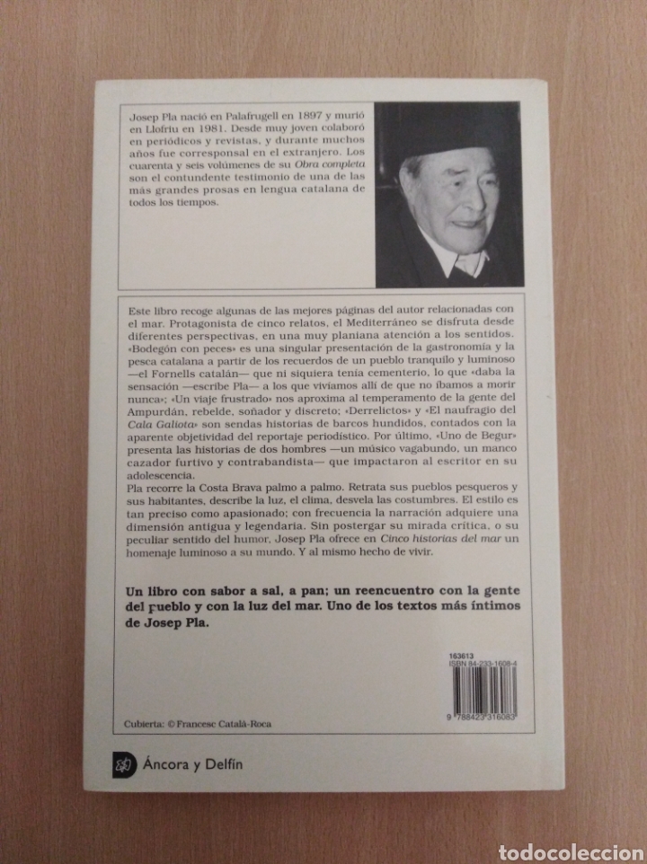Libros de segunda mano: CINCO HISTORIAS DEL MAR. Josep Pla - Foto 2