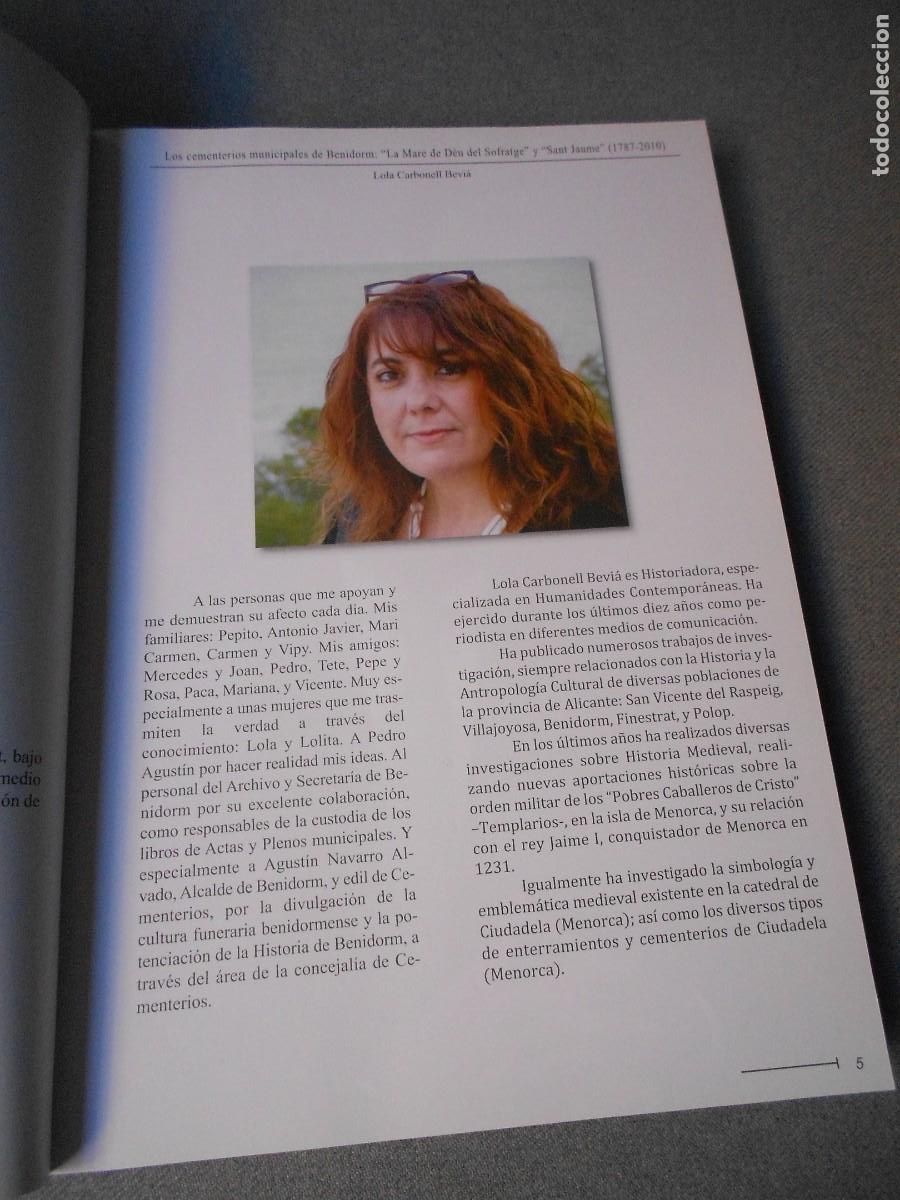 Libros de segunda mano: LOS CEMENTERIOS MUNICIPALES DE BENIDORM - Foto 2