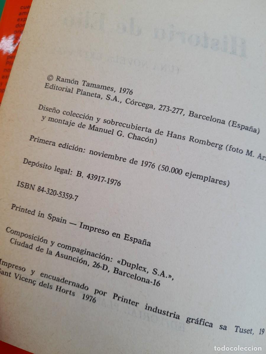Libros de segunda mano: Libro Historia Elio Ram&oacute;n Tamames novela - Foto 3
