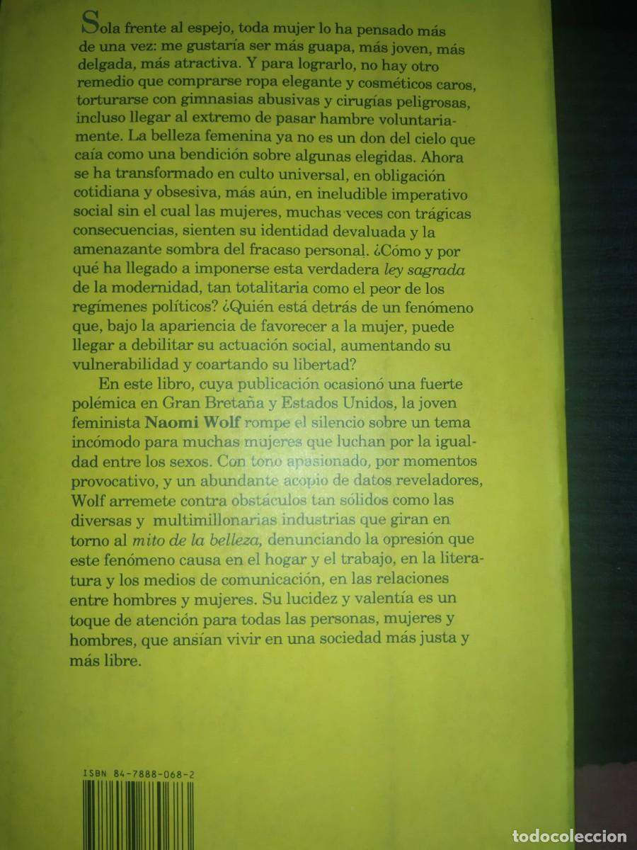 Libros de segunda mano: NAOMI WOLF - EL MITO DE LA BELLEZA. EMECE. REFLEXIONES - Foto 3