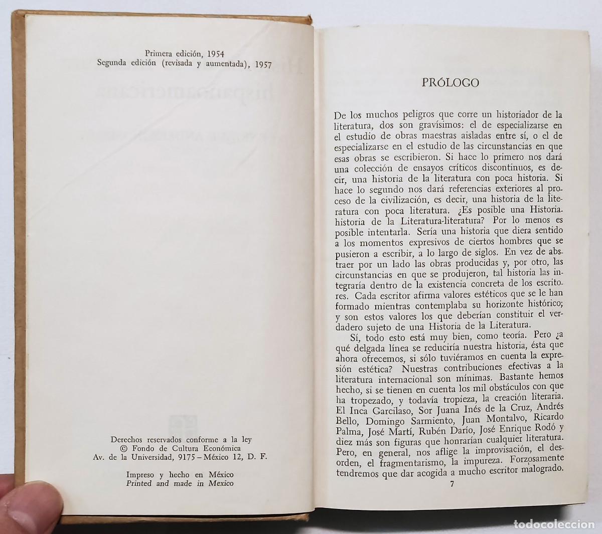 Libros de segunda mano: HISTORIA DE LA LITERATURA HISPANO-AMERICANA. E. ANDERSON IMBERT. - Foto 3