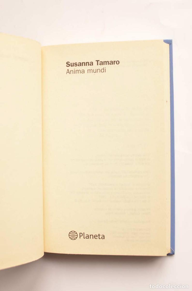 Libros de segunda mano: Anima mundi - TAMARO, Susana - Foto 2