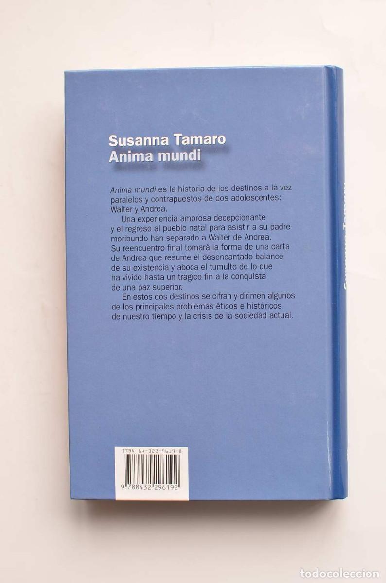 Libros de segunda mano: Anima mundi - TAMARO, Susana - Foto 3