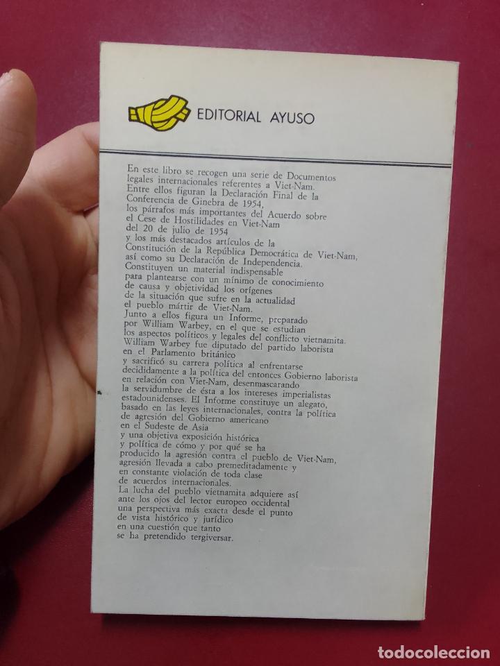 Libros de segunda mano: William Warbey: Documentos internacionales sobre Vietnam - Foto 2