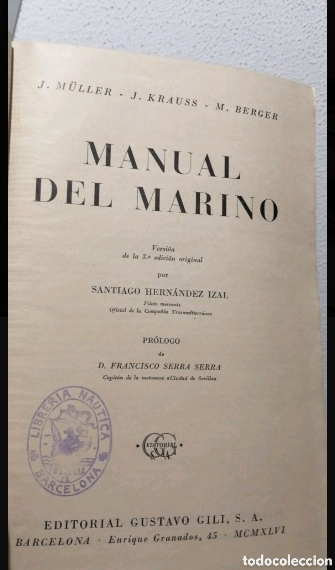 Libros de segunda mano: 1946 Manual del marino. Editorial Gustavo Gil - Foto 2