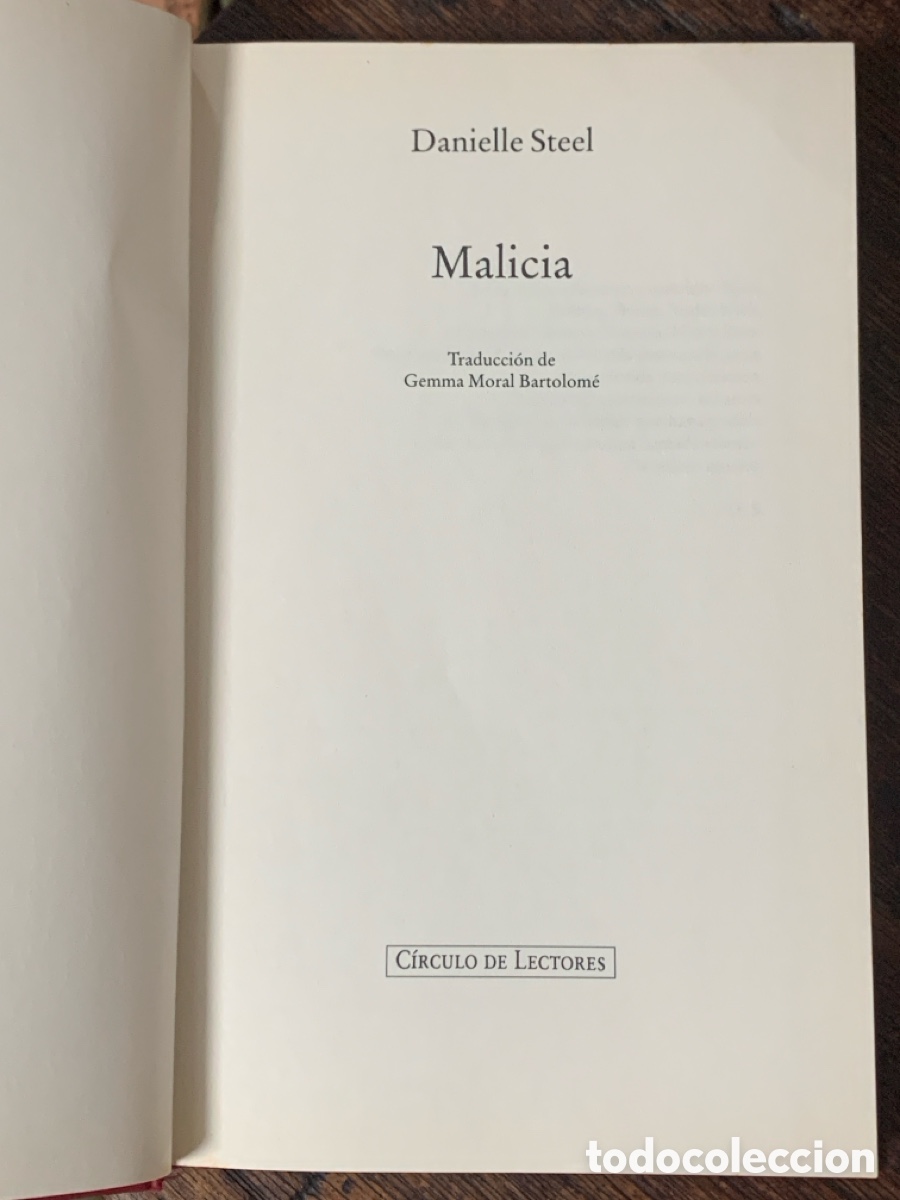 Libros de segunda mano: Malicia, Danielle Steel - PLAZA & JANES 1996 - Foto 2