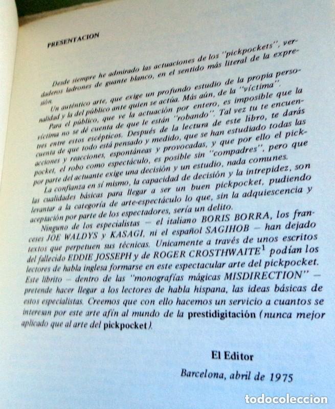 Libros de segunda mano: LIBRO PICK POCKET. EDITORIAL CYMYS. 1975 ilusionismo - Foto 2