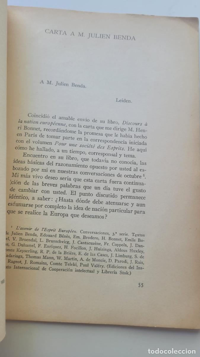 Libros de segunda mano: CARTA A M. JULIEN BENDA - JOHAN HUIZINGA (1935) - Foto 2