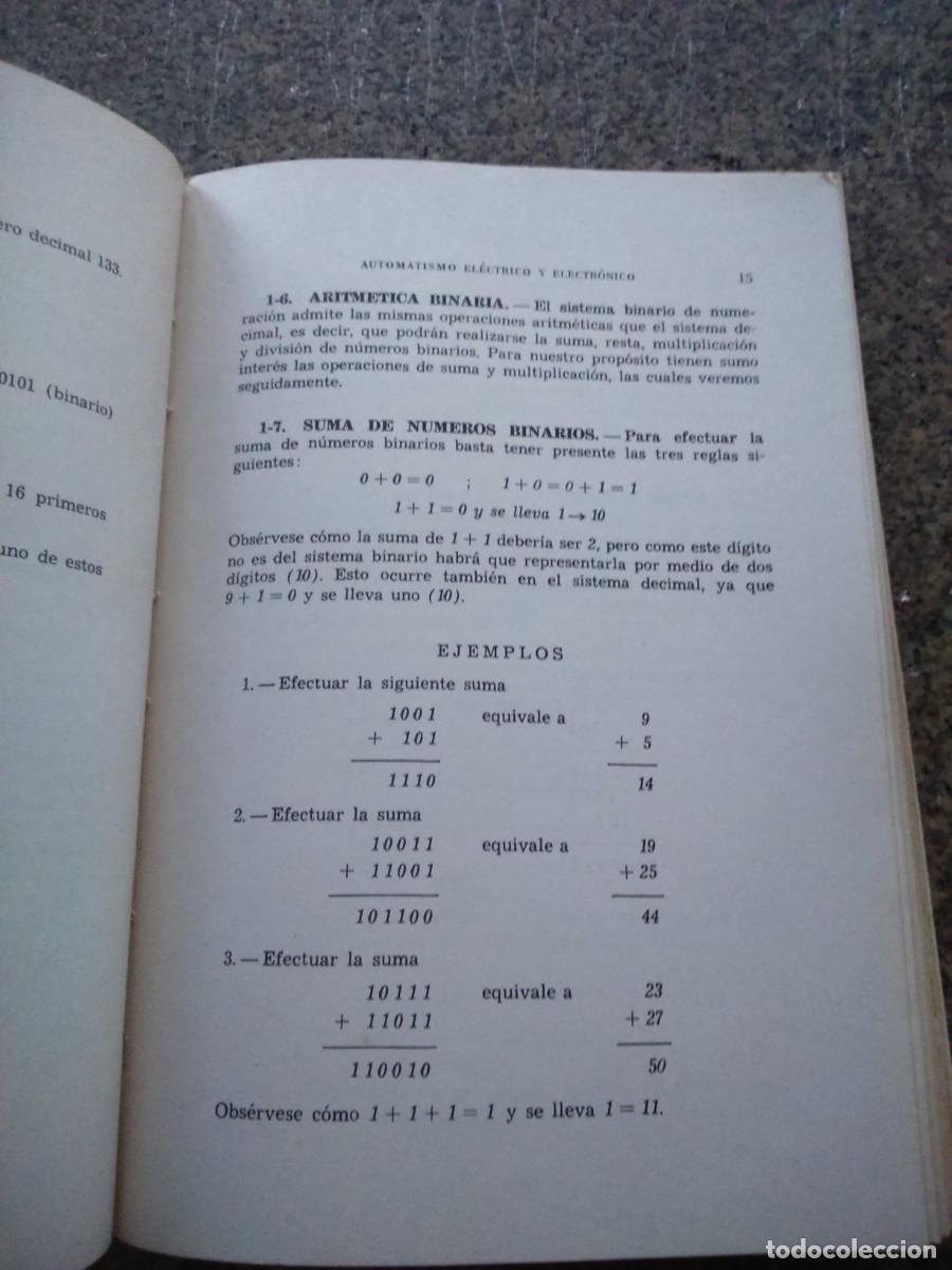Libros de segunda mano: AUTOMATISMO ELECTRICO Y ELECTRONICO -- 1973 -- - Foto 3