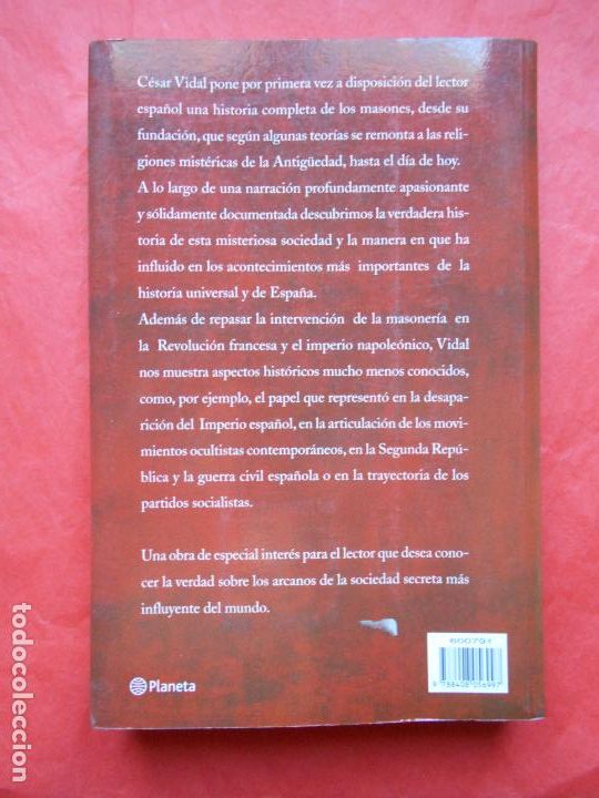 Libros de segunda mano: Los Masones C&eacute;sar Vidal - Foto 2
