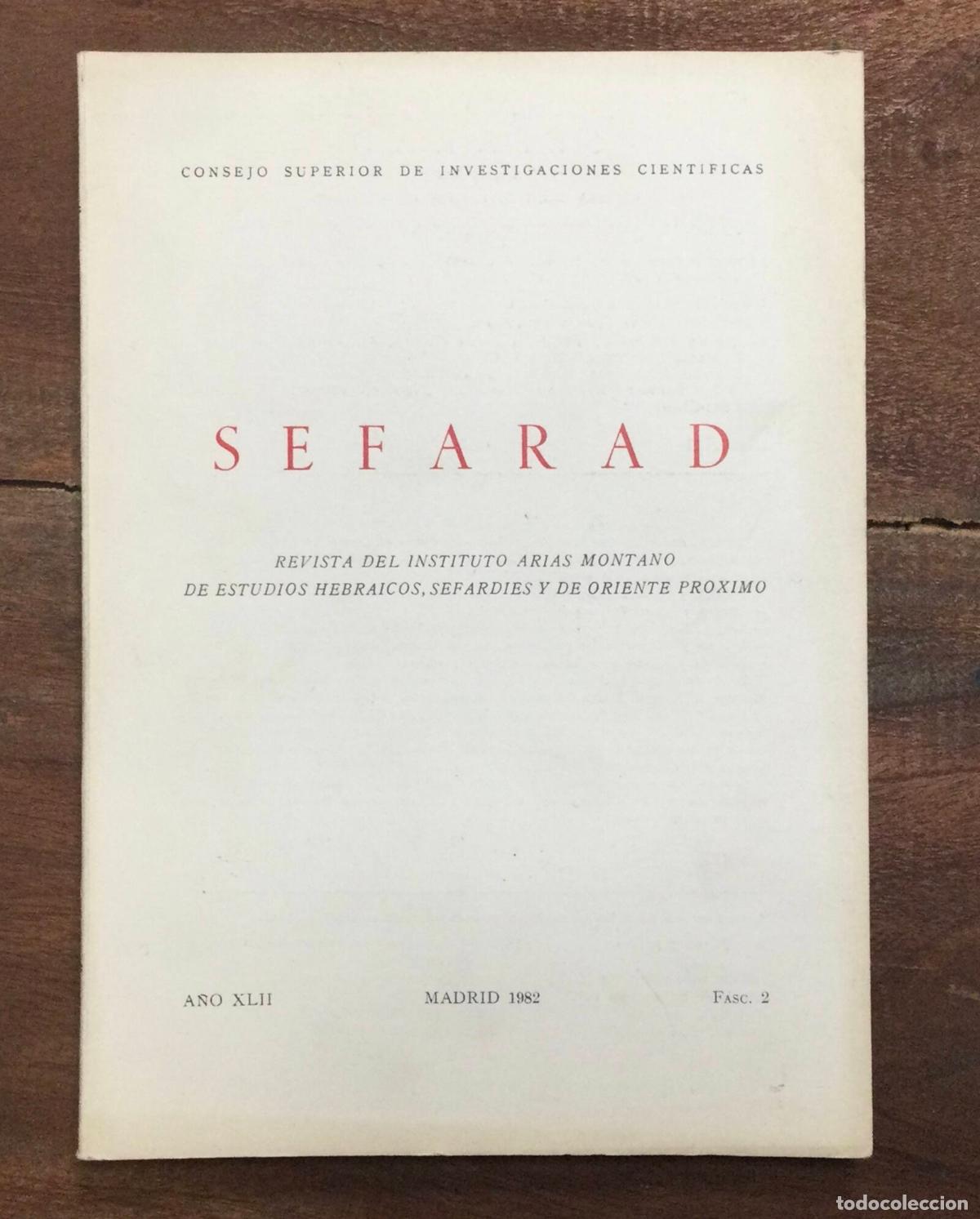 Libros de segunda mano: SEFARAD. A&Ntilde;O XLII. FASC. 2. VV.AA.. CSIC. 1982. - Foto 1