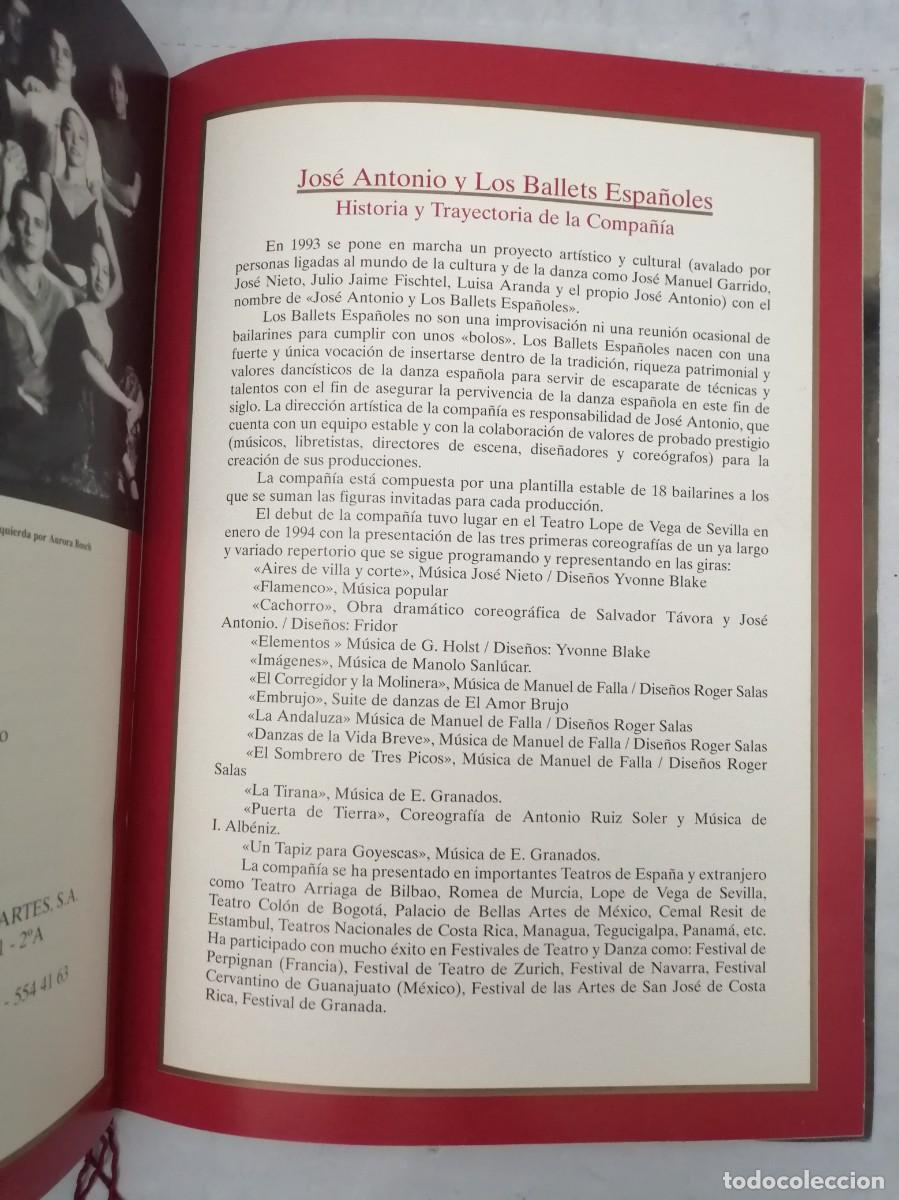 Libros de segunda mano: Jos&eacute; Antonio y Los Ballets Espa&ntilde;oles: GOYA EN LA DANZA (Programa original) - Foto 3