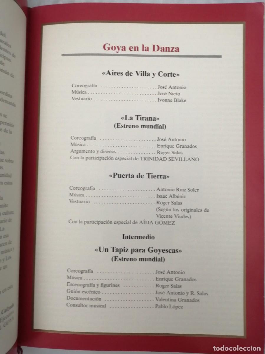 Libros de segunda mano: Jos&eacute; Antonio y Los Ballets Espa&ntilde;oles: GOYA EN LA DANZA (Programa original) - Foto 8