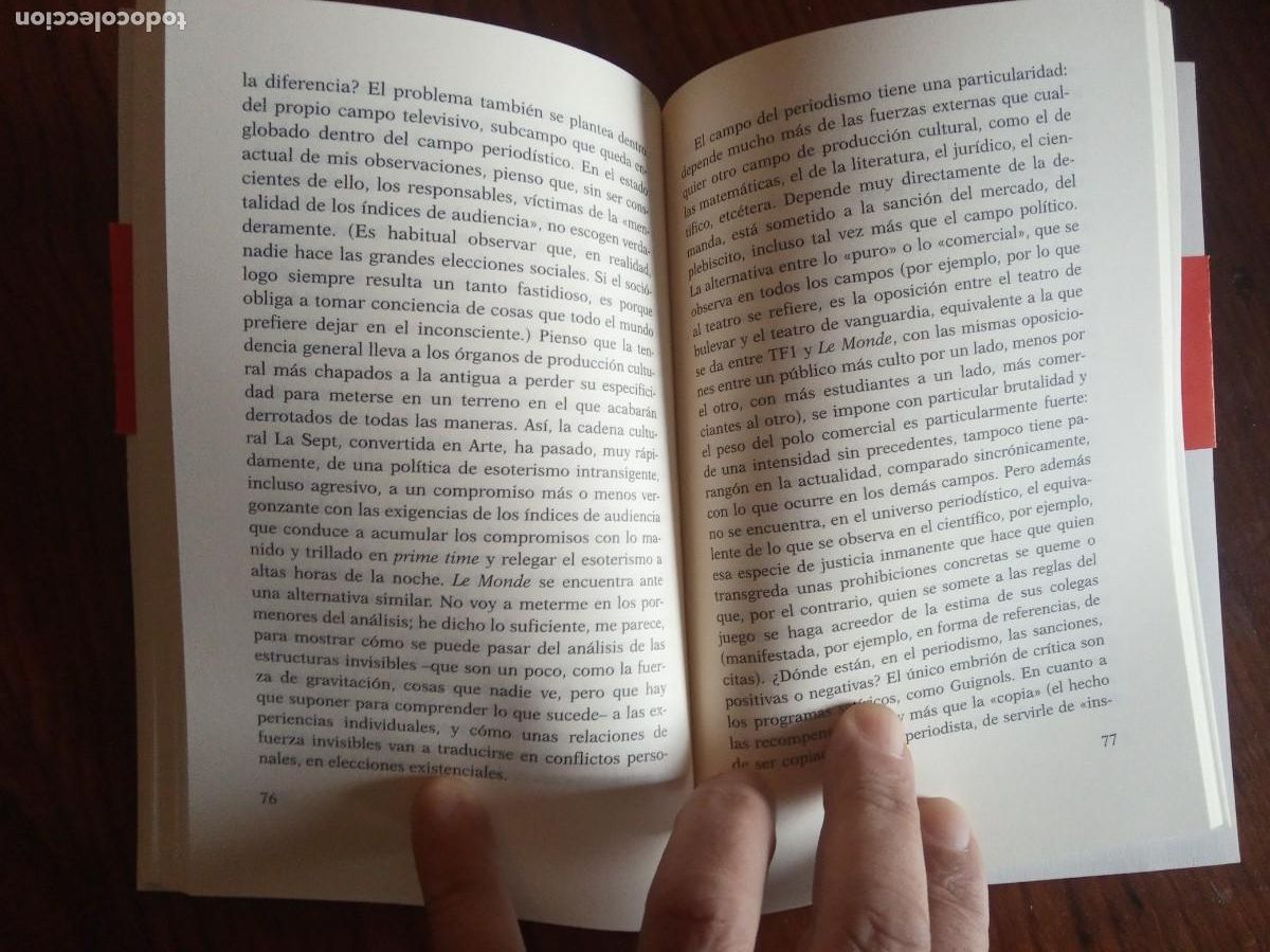 Libros de segunda mano: SOBRE LA TELEVISION. -PIERRE BOURDIEU. - Foto 3