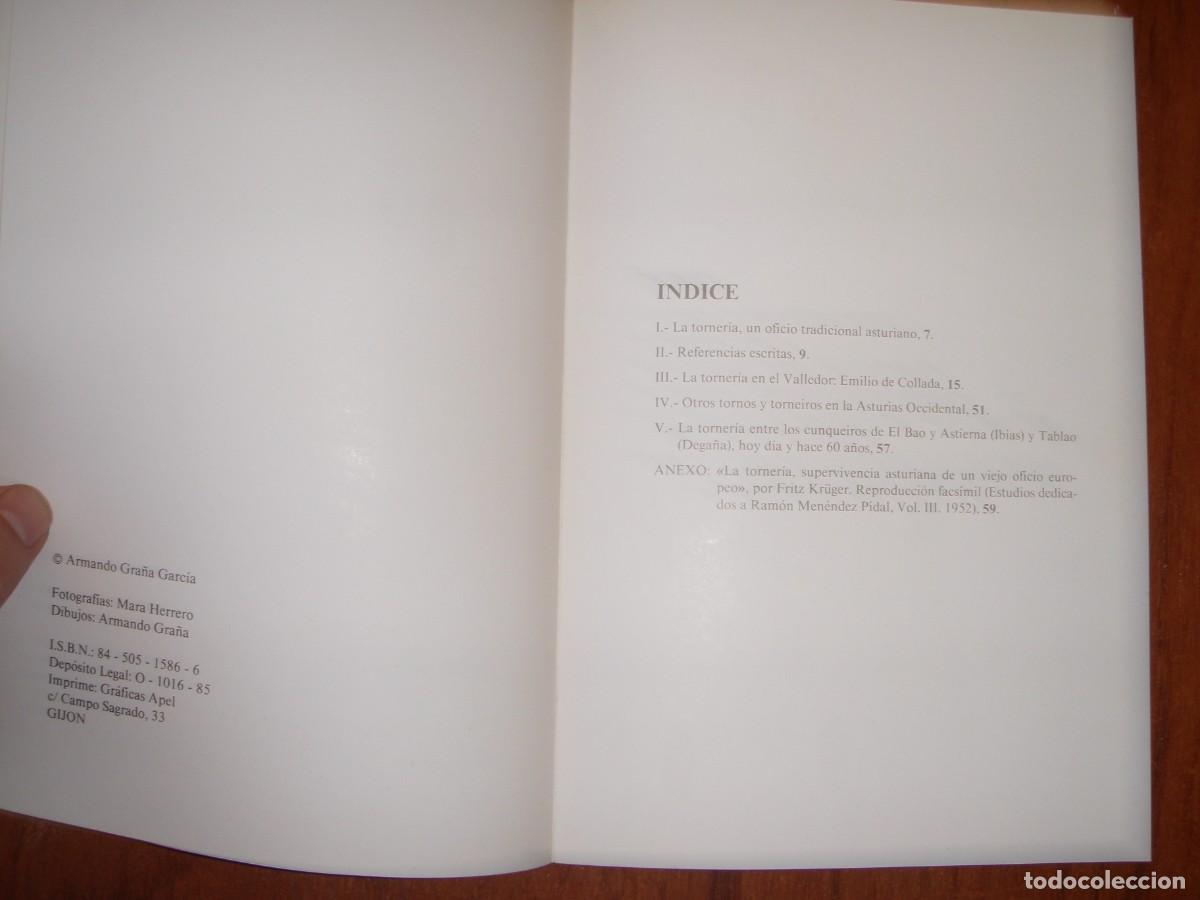 Libros de segunda mano: LA TORNERIA EN EL OCCIDENTE DE ASTURIAS - Foto 4