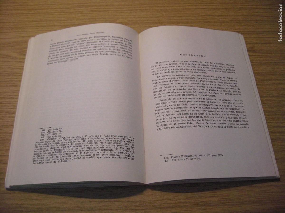 Libros de segunda mano: EL CONDE DE ARANDA Y SU DEFENSA DE ESPA&Ntilde;A. JOSE ANTONIO FERRER BENIMELLI. 1972 - Foto 9
