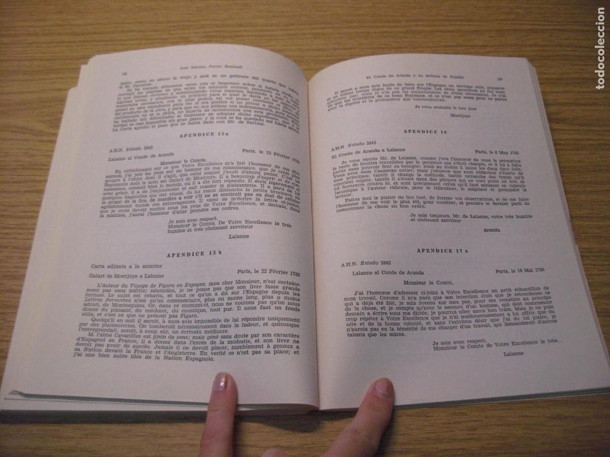 Libros de segunda mano: EL CONDE DE ARANDA Y SU DEFENSA DE ESPA&Ntilde;A. JOSE ANTONIO FERRER BENIMELLI. 1972 - Foto 13