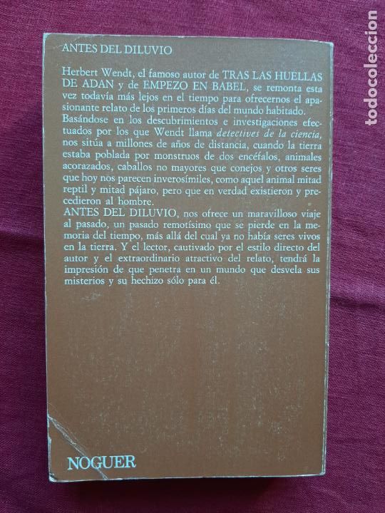 Libros de segunda mano: Antes del Diluvio - Wendt, Herbert - Foto 3