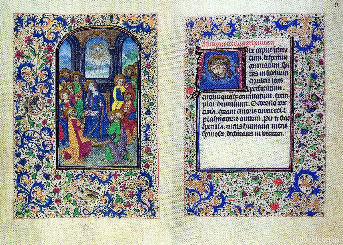Libros de segunda mano: DOBLE P&Aacute;GINA FACS&Iacute;MIL LIBRO DE HORAS DE VRELANT. LEONOR DE LA VEGA. A - Foto 1
