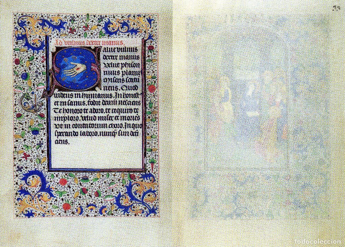 Libros de segunda mano: DOBLE P&Aacute;GINA FACS&Iacute;MIL LIBRO DE HORAS DE VRELANT. LEONOR DE LA VEGA. A - Foto 2