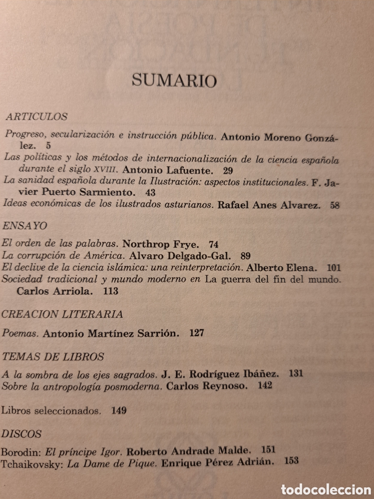 Libros de segunda mano: Revista de Occidente 82 En torno a la Ilustraci&oacute;n 1988 - Foto 4