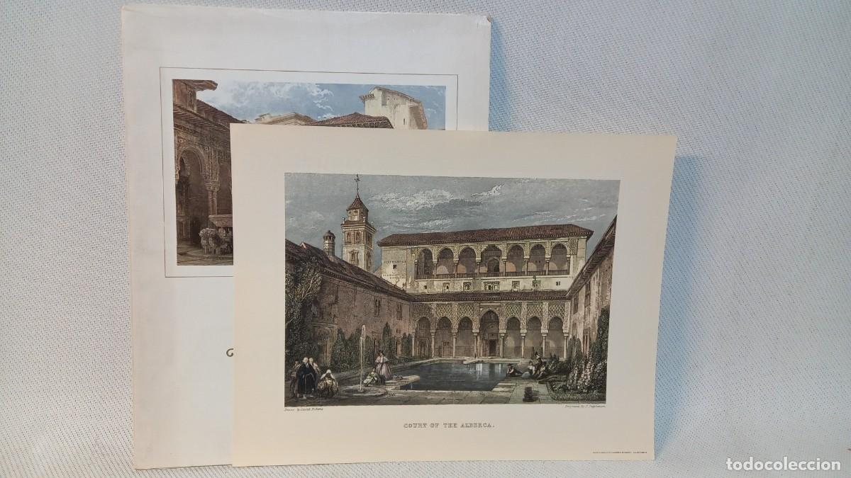 Libros de segunda mano: La Alhambra. 6 grabados - 6 Engravings. David Roberts. - Foto 2
