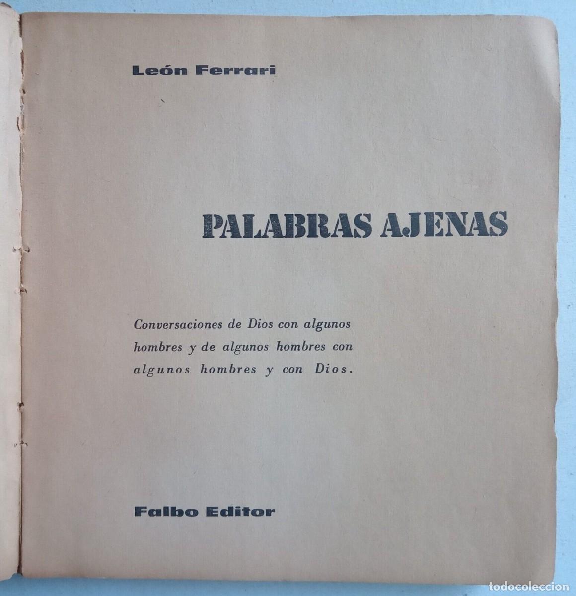 Libros de segunda mano: Ferrari, Le&oacute;n - Palabras Ajenas - Sameer Makarius - (1967) - SIGNED - Foto 3