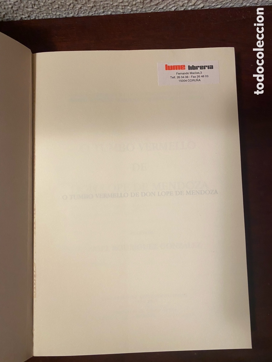 Libros de segunda mano: O tumbo vermello de don Lope de Mendoza - Foto 4