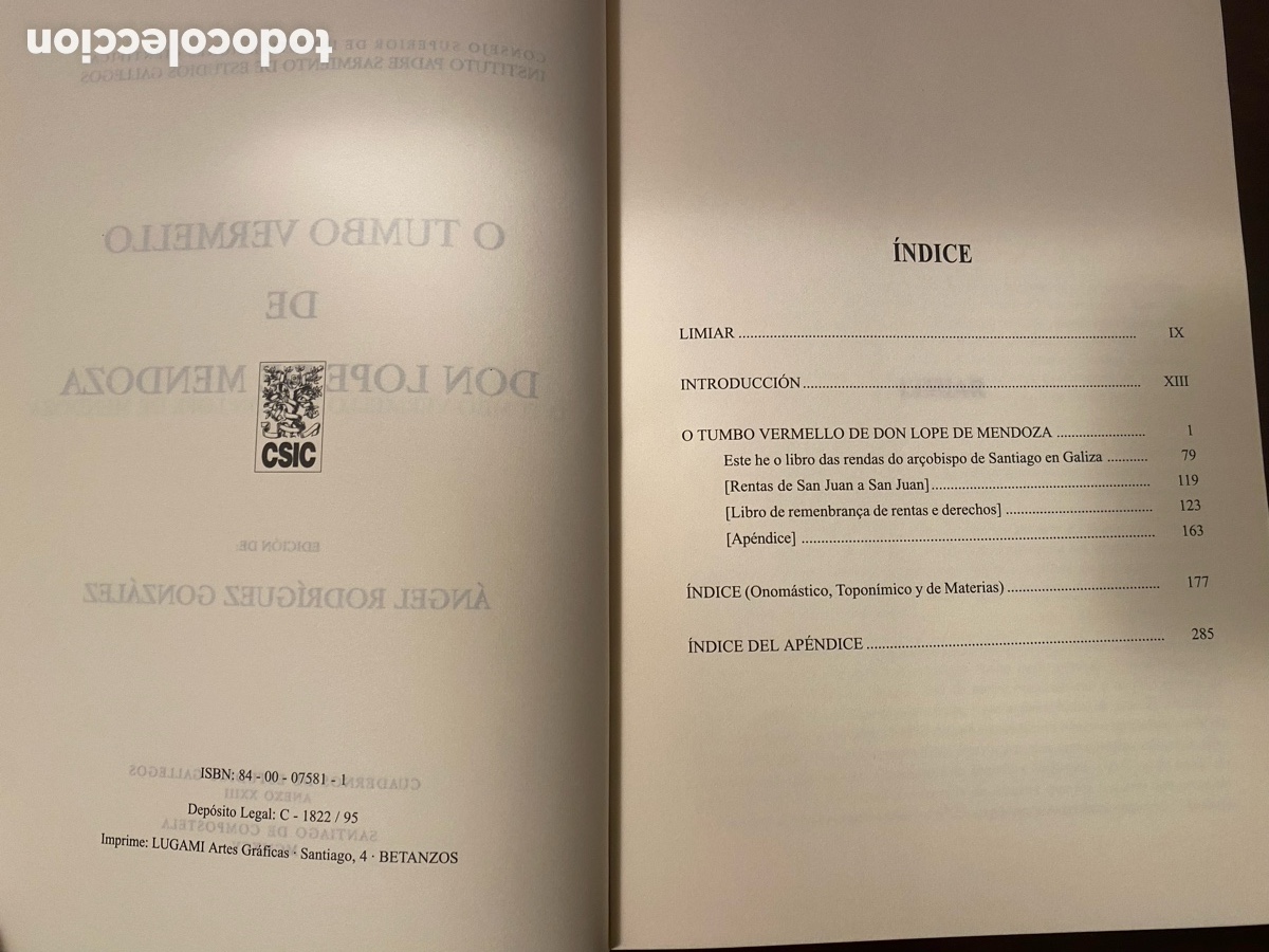 Libros de segunda mano: O tumbo vermello de don Lope de Mendoza - Foto 5
