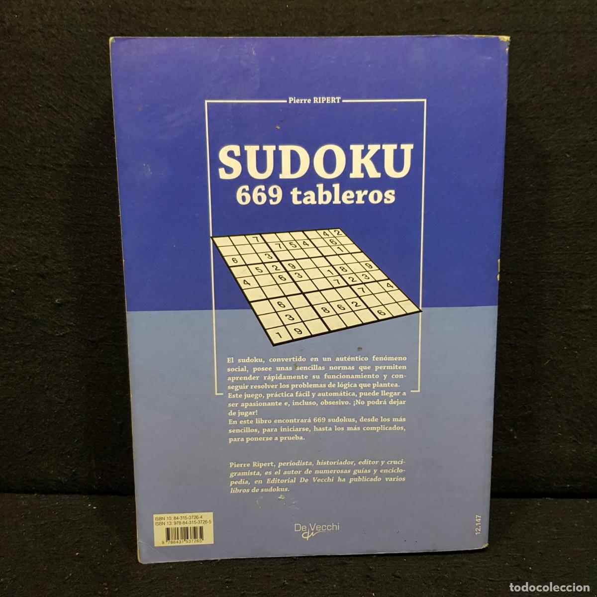 Libros de segunda mano: PIERRE RIPERT - SUDOKU 669 TABLEROS - EDITORIAL DE VECCHI / 17.556 - Foto 2