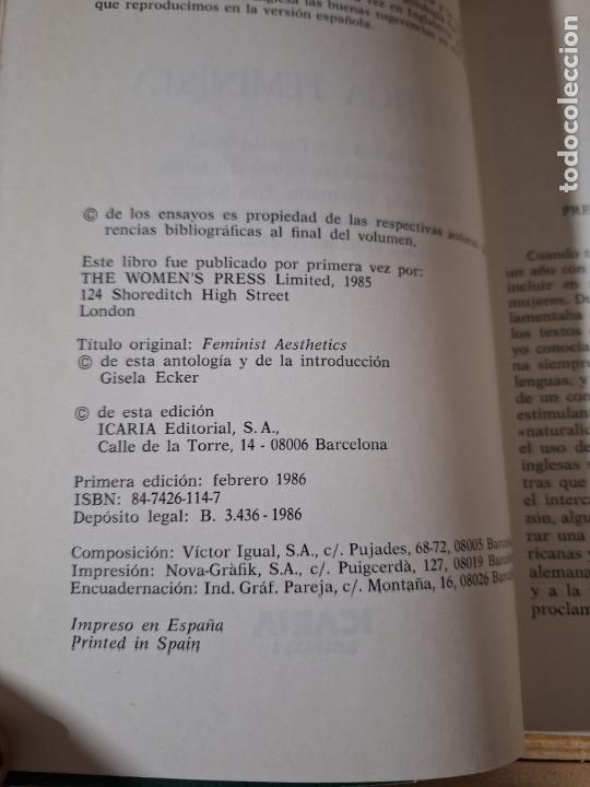 Libros de segunda mano: Estetica feminista - Gisela Ecker (editora) - Foto 3